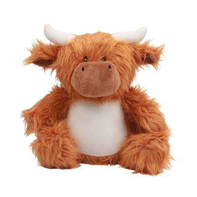 Zipped cow cuddly toy